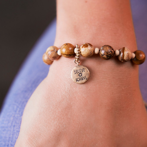 7 Days Tracker Bracelet - Taupe and Gold slide 