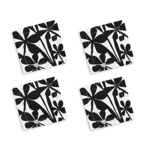 Bold Floral Fabric Cocktail Napkin slide 