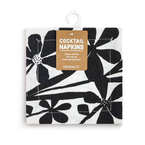 Bold Floral Fabric Cocktail Napkin slide 