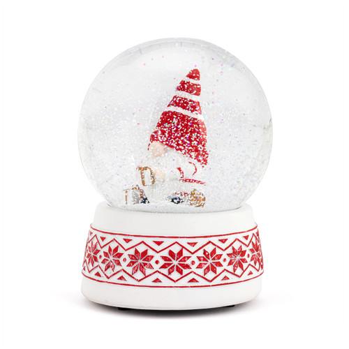 Musical Gnome with Present Snow Globe slide 