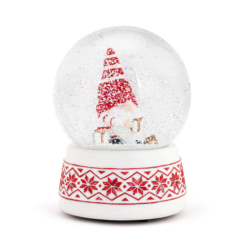 Musical Gnome with Present Snow Globe slide 