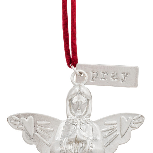 Mini Bell Angel Ornament - Pray slide 