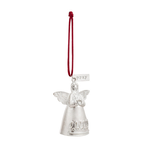 Mini Bell Angel Ornament - Pray slide 