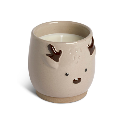 Small Ceramic Reindeer Candle slide