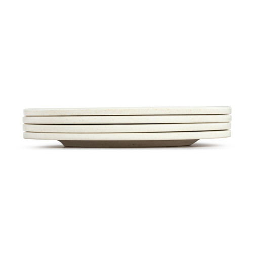 Gold Grey Leaves Melamine App Plates S/4 slide 