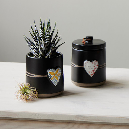 Mom Love You Art Heart Candle with Lid slide 