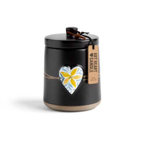 Mom Love You Art Heart Candle with Lid slide 