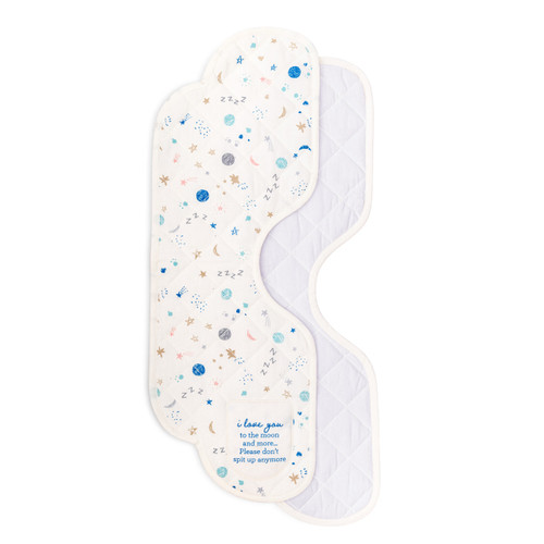 Burp Cloths Set of 2 - Moon and Stars slide 