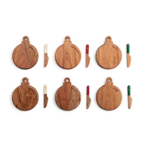 Holiday Mini Wood Serving Board - 6 Assorted slide 