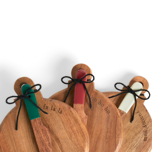 Holiday Mini Wood Serving Board - 6 Assorted slide 