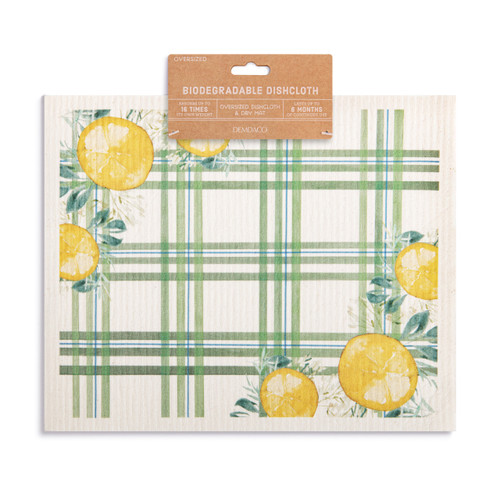 Lemons Extra Large Biodegradable Dish Cloth slide 