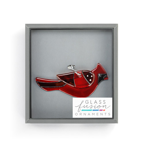Red Cardinal Glass Ornament slide