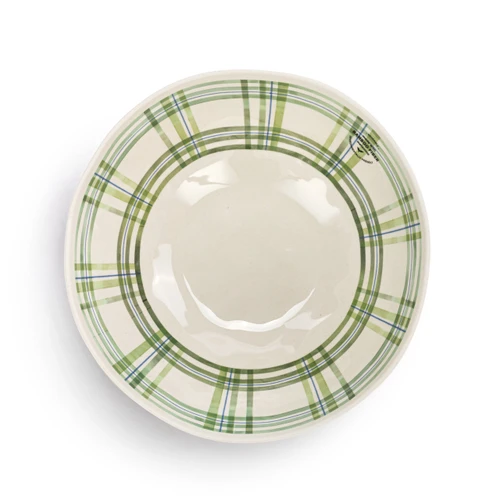 Green Plaid Large Melamine Serve Bowl slide 