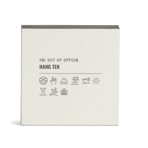 Hang Ten Emoji Wall Art - 6"sq. slide 