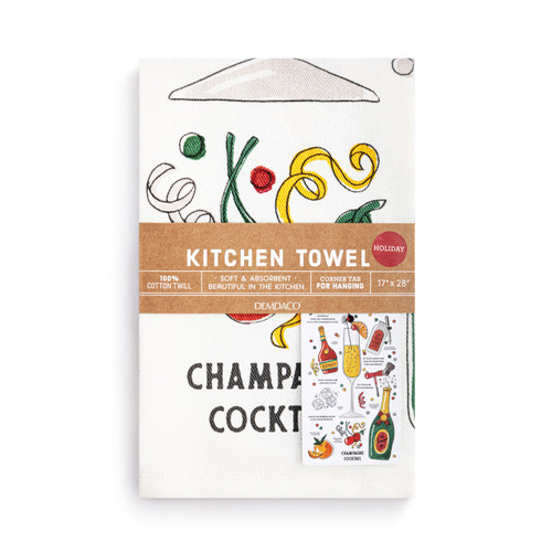 Champagne Cocktail Cotton Twill Bar Towel slide 