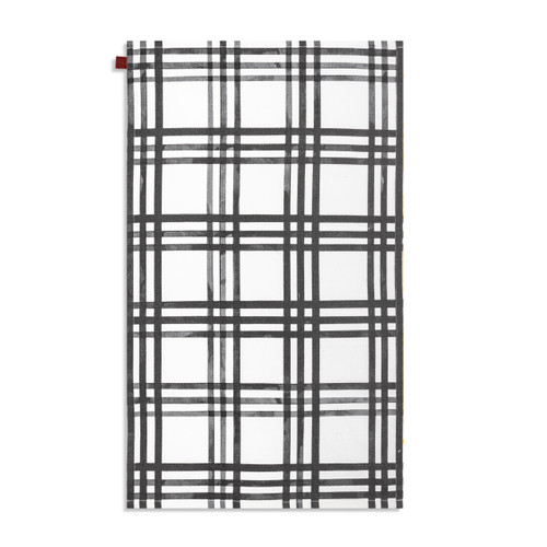 Black Plaid Cotton Twill Kitchen Towel slide 