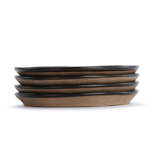 Black Nibble Appetizer Plates - Set of 4 slide 
