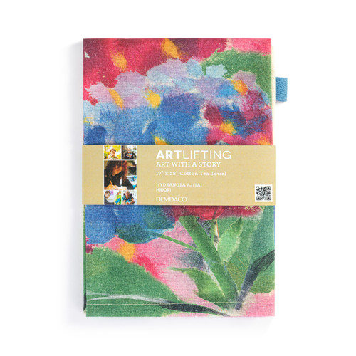 ArtLifting Tea Towel - Hydrangea Ajisai slide 