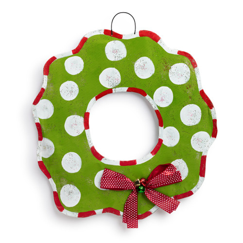 Screenings Multicolored Reversible Snowflake Wreath Door Hanger 26" x 26" slide 