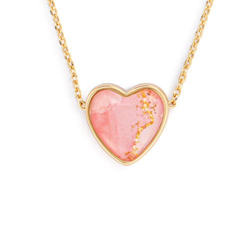 Art Heart Necklace - Be Courageous & Strong slide 