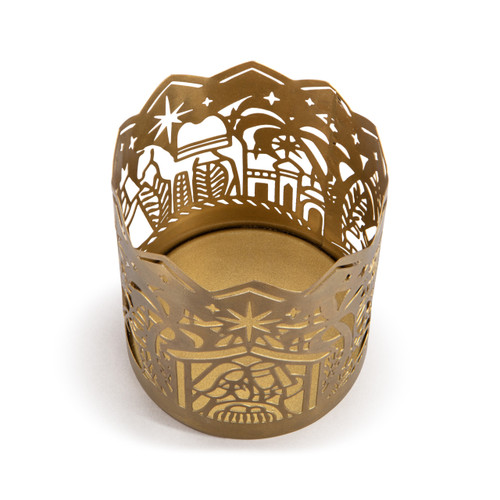 Metal Nativity Candle Sleeve slide 