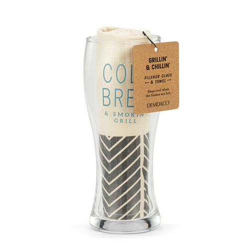 Cold Brew Pilsner Glass & Towel Set slide 