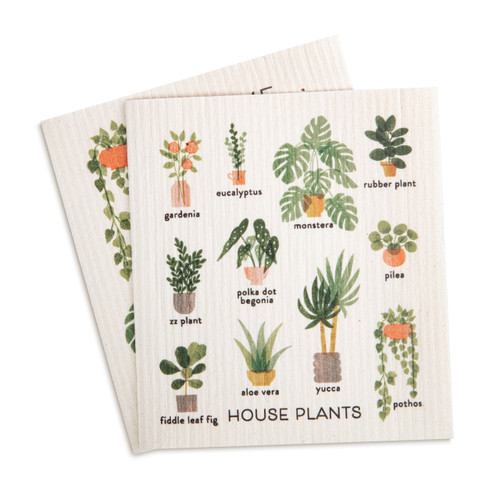 Biodegradable Dish Cloths Set of 2 - House Plants slide 