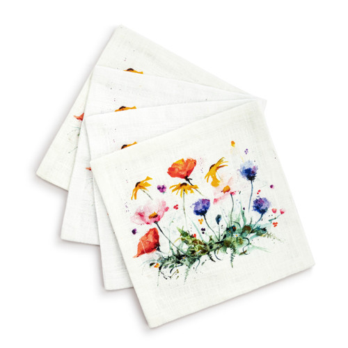 Wildflowers Fabric Cocktail Napkins slide 