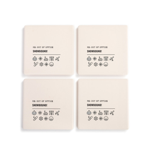 Snowbound Emoji Coasters - Set of 4 slide 