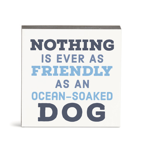 Ocean-Soaked Dog Wall Art - 6"sq. slide 