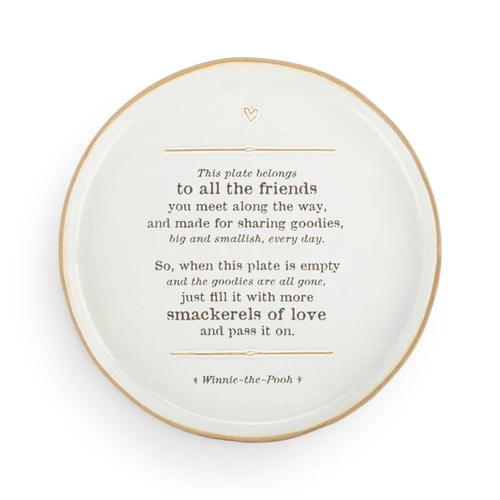 Winnie-the-Pooh Friendship & Love Giving Plate 10" x 10" slide 