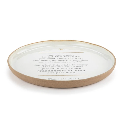 Winnie-the-Pooh Friendship & Love Giving Plate 10" x 10" slide 
