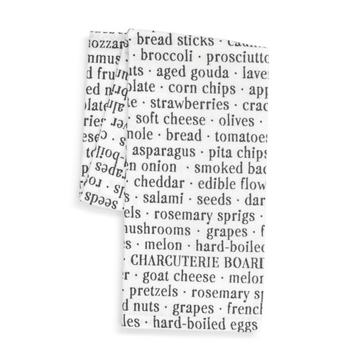 Charcuterie Ingredients Cotton Twill Kitchen Towel slide 