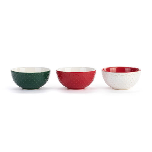 Ceramic Christmas Baking Bowls - Set of 3 slide