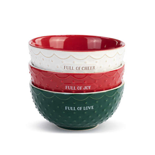 Ceramic Christmas Baking Bowls - Set of 3 slide 