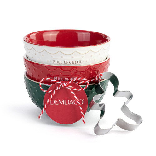 Ceramic Christmas Baking Bowls - Set of 3 slide 