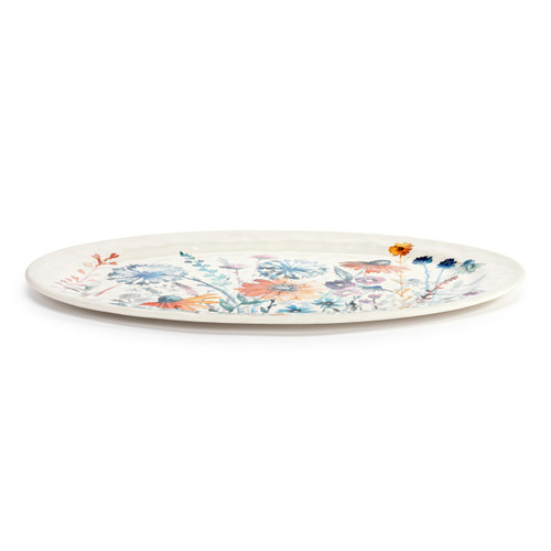 Meadow Flowers Large Melamine Oval Platter slide 