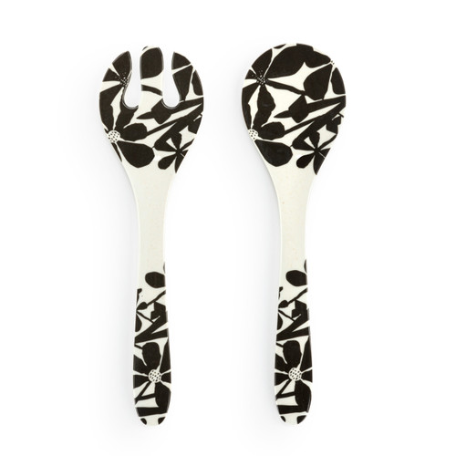 Bold Floral Melamine Serving Utensil Set slide 
