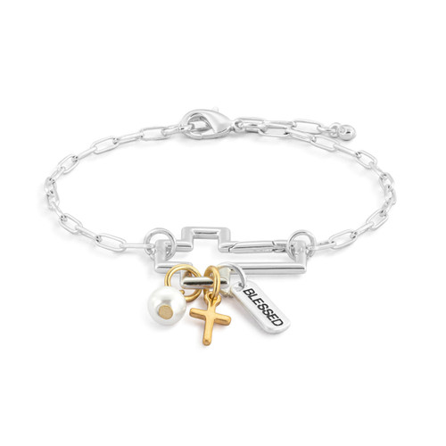 Faith Bracelet Jewelry Set - Silver slide 