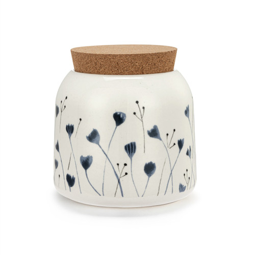 Blue Wildflowers Small Cork Lid Canister slide 