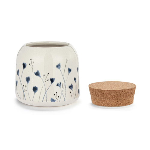 Blue Wildflowers Small Cork Lid Canister slide 