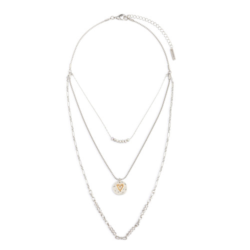 Beaded Love Necklace - Gray slide