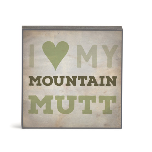 Mountain Mutt Dog Wall Art - 6"sq. slide 