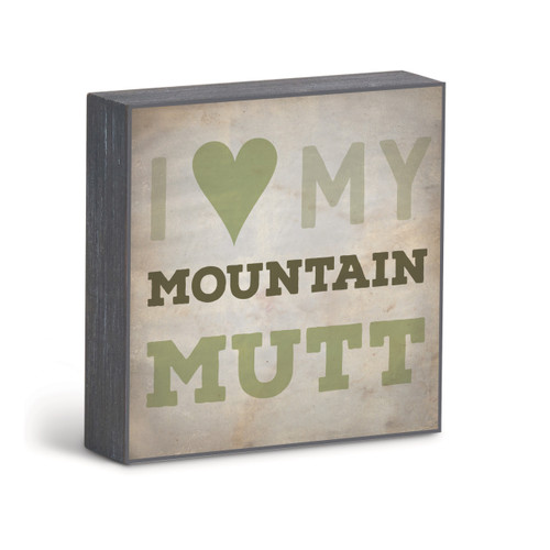 Mountain Mutt Dog Wall Art - 6"sq. slide 