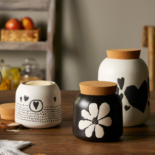 Bold Floral Small Cork Lid Canister slide 