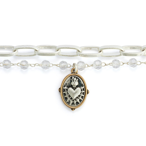 Sacred Heart Bracelet -Silver slide 