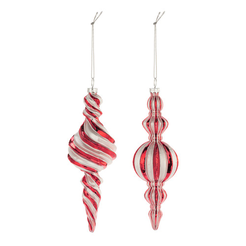 Candy Cane Finial Ornaments - Set of 2 slide 