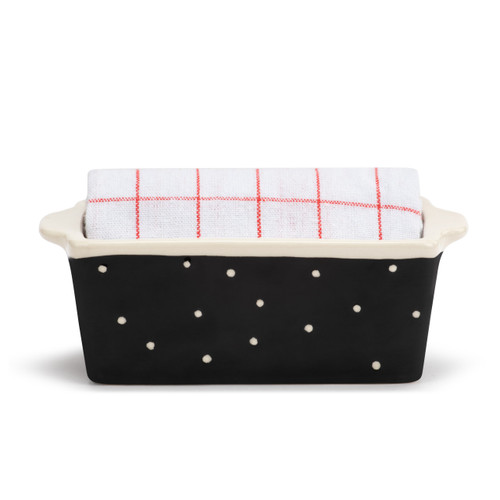Mini Loaf Pan with Towel Set - Evening Snowman slide 