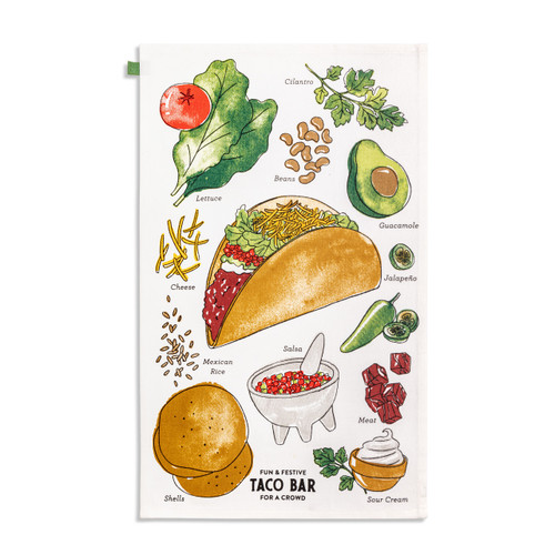 Taco Bar Cotton Twill Kitchen Towel slide