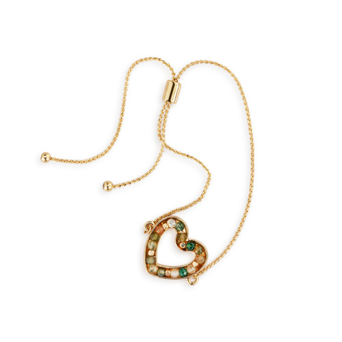 Loving Heart Bracelet - Green slide 